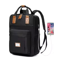 Bookbag with USB Charging Port for College, Travel Work