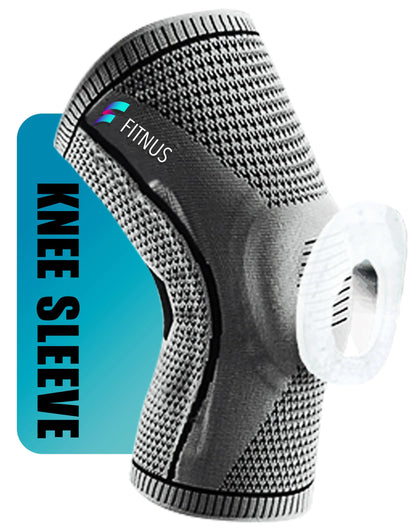 Fitnus Athletic Knee Relief Sleeve - Ultimate Compression Knee Brace for Arthritis Pain Relief Meniscus Issues ACL Stabilization Patella Support Joint Pain Relief Breathable & Moisture-Wicking 1 pc