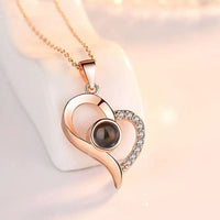 XL012 Love Only Rose Gold Projection Necklace