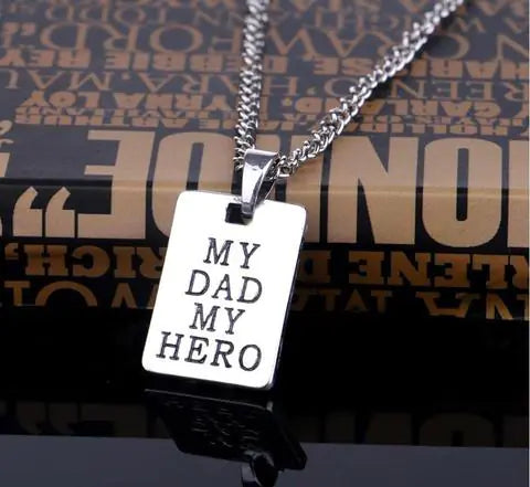 Dad Hero Pendant Necklace for Father's Day