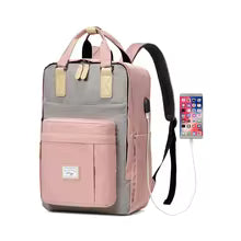 Bookbag with USB Charging Port for College, Travel Work