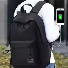 Trendy Men's Minimalist Backpack Versatile Backpack, Large Capacity School Student Computer Travel Bag, Washable Unisex Backpack